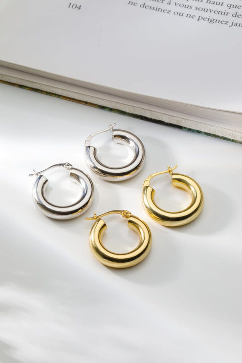Cercei din argint Camilla (Silver/Gold)